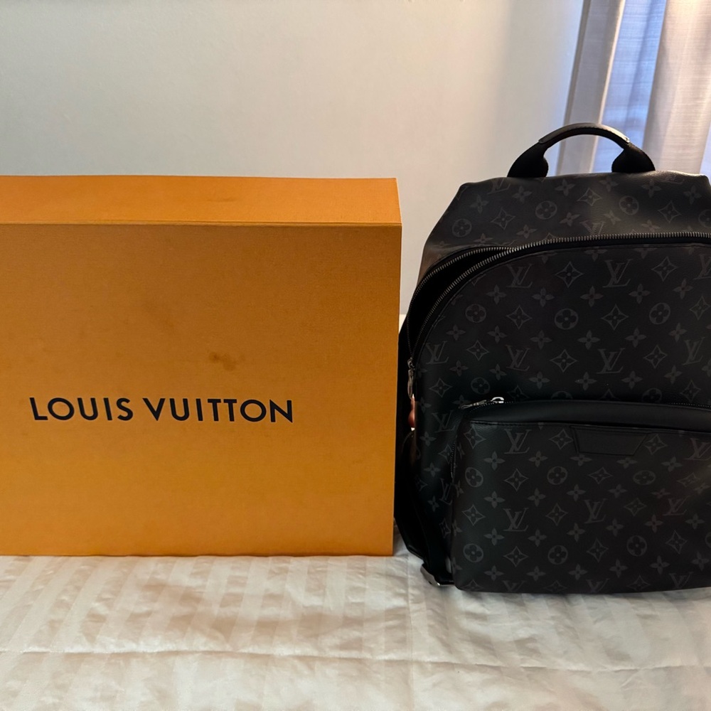 Louis Vuitton Black and Gray Monogram Backpack - Picture 5 of 7